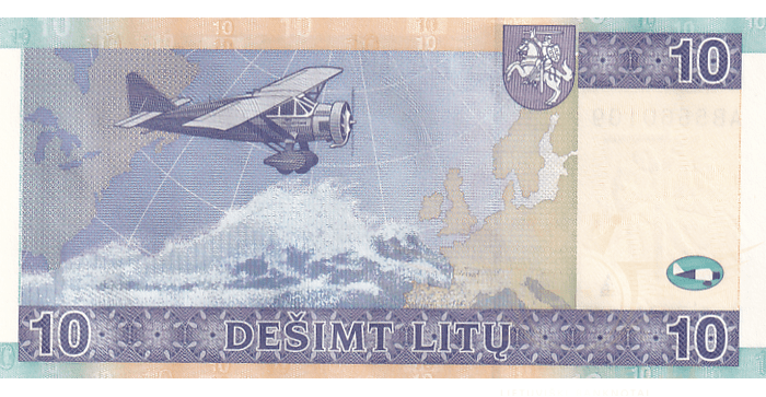 #68 2007 m. 10 litų  AB serija UNC !