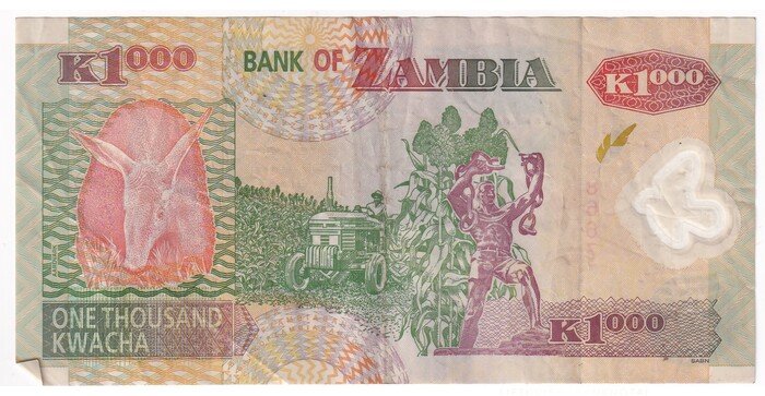 Zambia 1000 kvacha VF