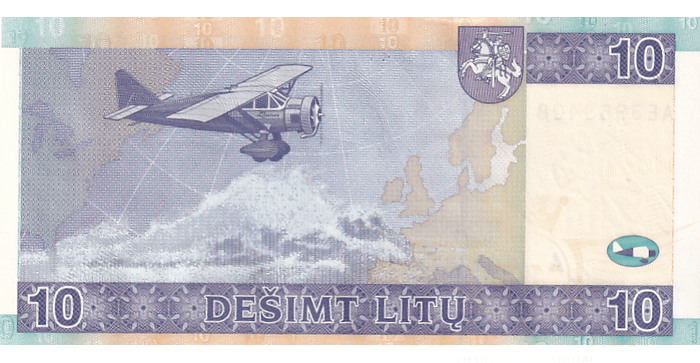 #68 2007 m. 10 litų  AE serija UNC !