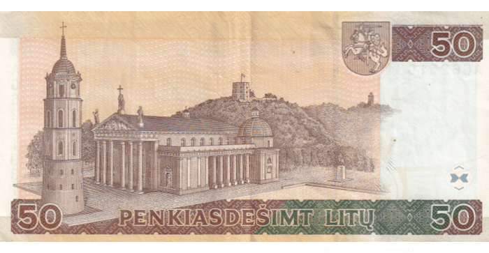 #67 2003 m. 50 litų  AG serija VF!