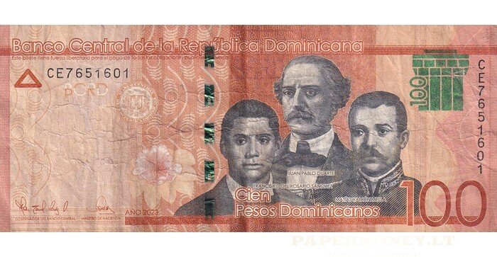 Dominican Republic 2023 100 pesos VF