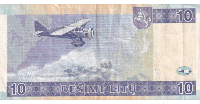 #65 2001 m. 10 litų AE serija VF !