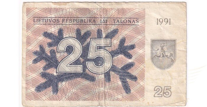 #36a 1991 m. 25 talonai be užrašo BL serija VF!